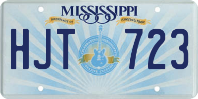 MS license plate HJT723