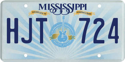 MS license plate HJT724