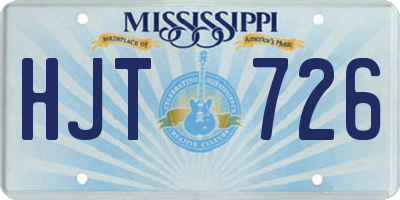 MS license plate HJT726