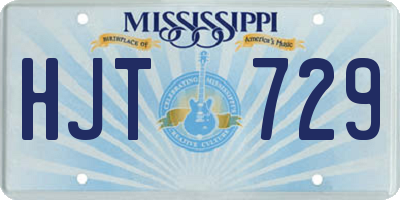 MS license plate HJT729