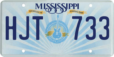 MS license plate HJT733