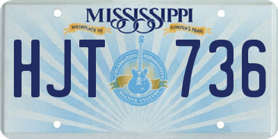 MS license plate HJT736