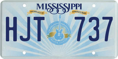 MS license plate HJT737