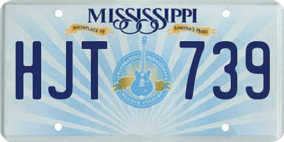 MS license plate HJT739