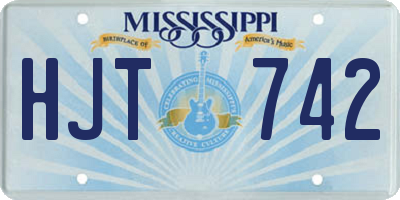 MS license plate HJT742