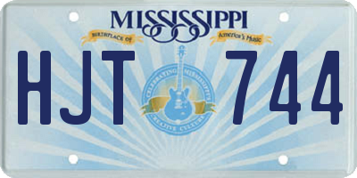 MS license plate HJT744