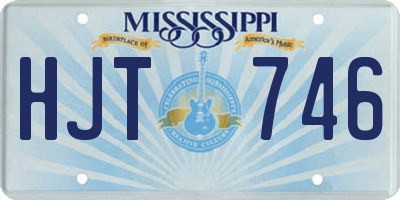 MS license plate HJT746
