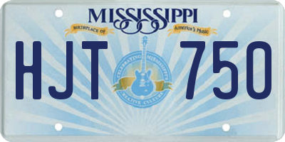 MS license plate HJT750