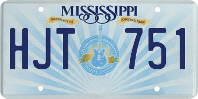 MS license plate HJT751