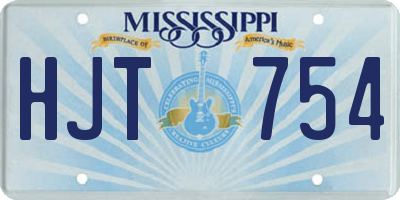 MS license plate HJT754