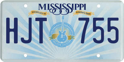 MS license plate HJT755