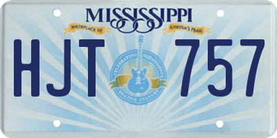 MS license plate HJT757