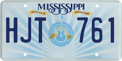 MS license plate HJT761