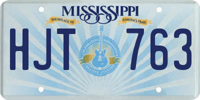 MS license plate HJT763