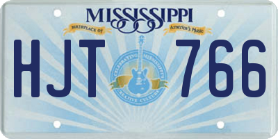MS license plate HJT766