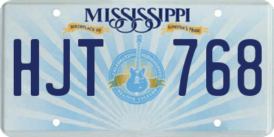 MS license plate HJT768