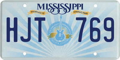 MS license plate HJT769
