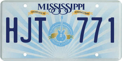 MS license plate HJT771