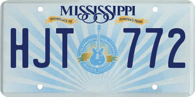 MS license plate HJT772