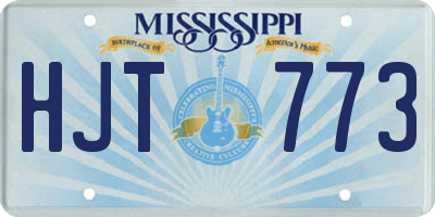 MS license plate HJT773