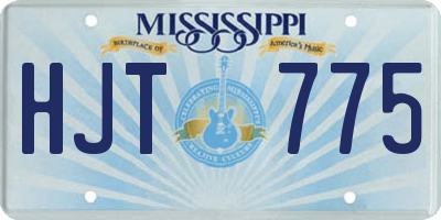 MS license plate HJT775