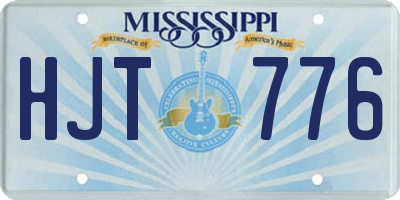 MS license plate HJT776