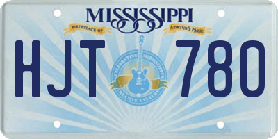 MS license plate HJT780