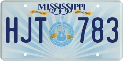 MS license plate HJT783