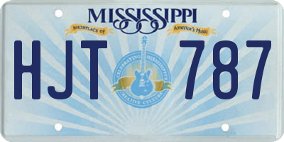 MS license plate HJT787