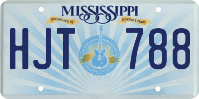 MS license plate HJT788