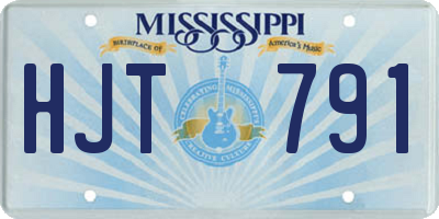 MS license plate HJT791