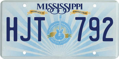 MS license plate HJT792