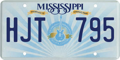 MS license plate HJT795