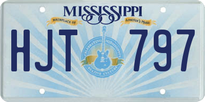 MS license plate HJT797