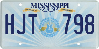 MS license plate HJT798