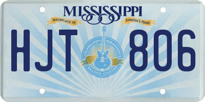 MS license plate HJT806