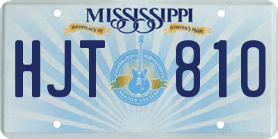 MS license plate HJT810
