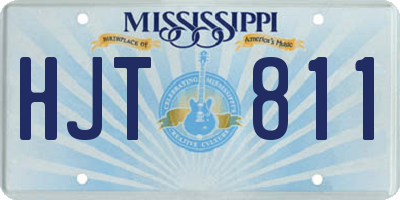 MS license plate HJT811
