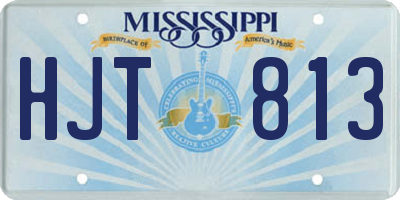 MS license plate HJT813
