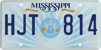 MS license plate HJT814