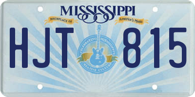 MS license plate HJT815