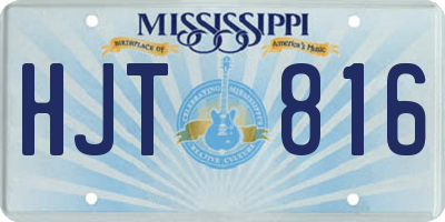 MS license plate HJT816