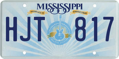 MS license plate HJT817