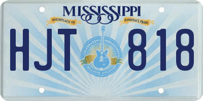 MS license plate HJT818