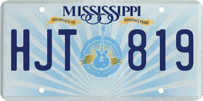 MS license plate HJT819