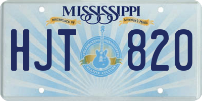 MS license plate HJT820