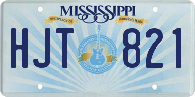MS license plate HJT821