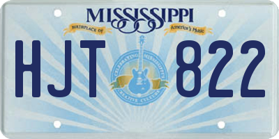 MS license plate HJT822