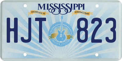 MS license plate HJT823
