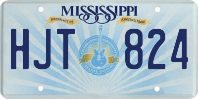 MS license plate HJT824